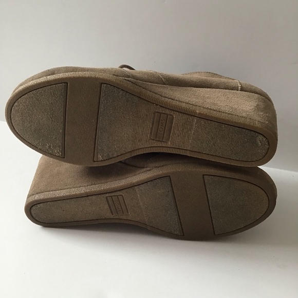 Toms Suede Desert Wedge Booties Size 8 - Picture 9 of 13